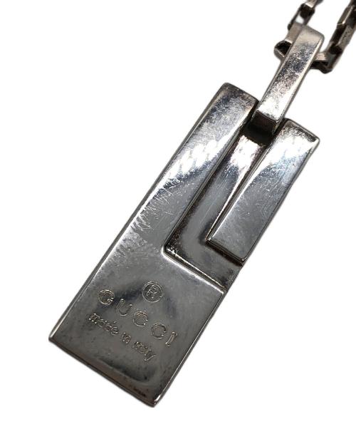 GUCCI（グッチ）GUCCI (グッチ) Gロゴプレートシルバーネックレスの古着・服飾アイテム