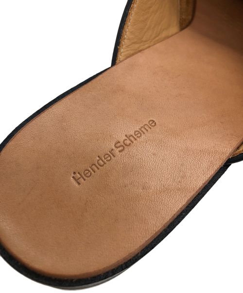 HENDER SCHEME（エンダースキーマ）HENDER SCHEME (エンダースキーマ) レザーミュール CHEAK ブラック サイズ:2の古着・服飾アイテム