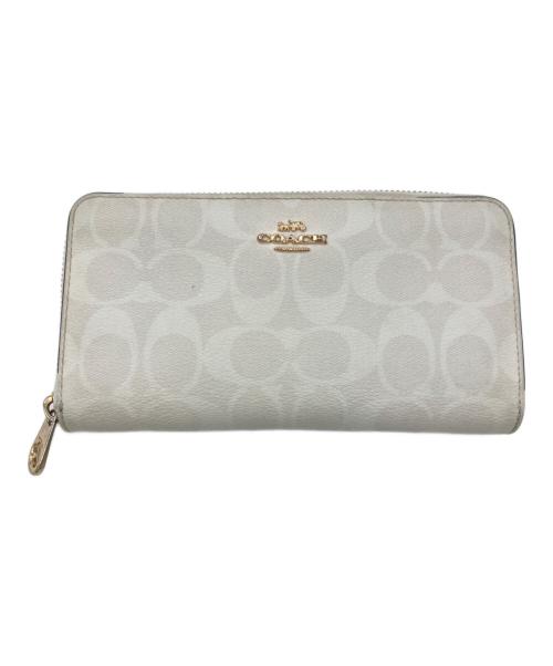 COACH（コーチ）COACH (コーチ) 長財布　シグネチャー ホワイトの古着・服飾アイテム