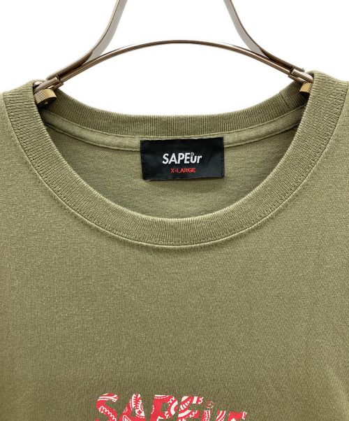 SAPEur（サプール）SAPEur (サプール) ロゴカットソー グリーン サイズ:XLの古着・服飾アイテム