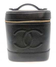 CHANEL（シャネル）の古着「ココマークバニティバッグ キャビアスキン」｜ブラック