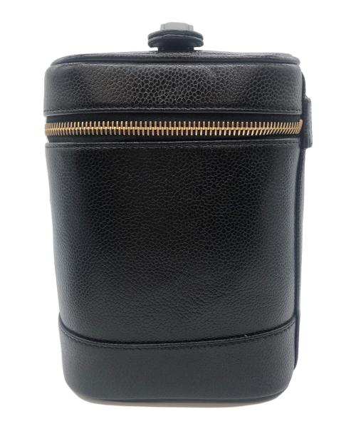 CHANEL（シャネル）CHANEL (シャネル) ココマークバニティバッグ キャビアスキン ブラックの古着・服飾アイテム