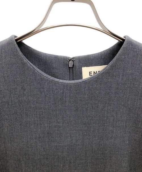 ENFOLD（エンフォルド）ENFOLD (エンフォルド) 長袖ワンピース グレー サイズ:38の古着・服飾アイテム