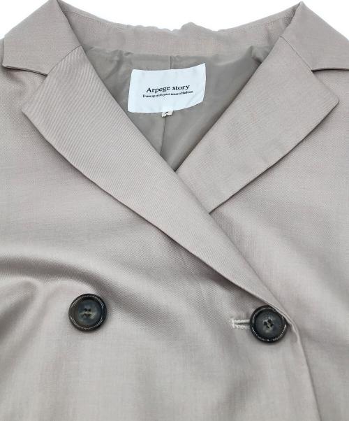 ARPEGE STORY（アルページュストーリー）ARPEGE STORY (アルページュストーリー) バックタックロングコート ベージュ サイズ:2の古着・服飾アイテム