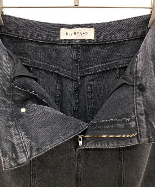 RAY BEAMS（レイ ビームス）RAY BEAMS (レイ ビームス) デニムスリットスカート ブラック サイズ:1 未使用品の古着・服飾アイテム