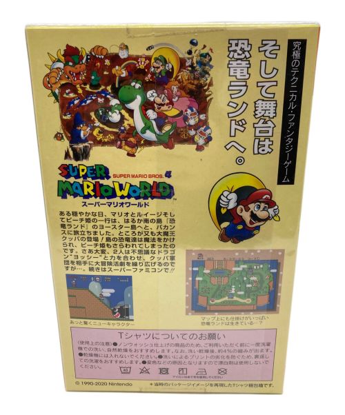 Nintendo（ニンテンドウ）Nintendo (ニンテンドウ) スーパーマリオワールド Tシャツ イエロー サイズ:SIZE L 未使用品の古着・服飾アイテム