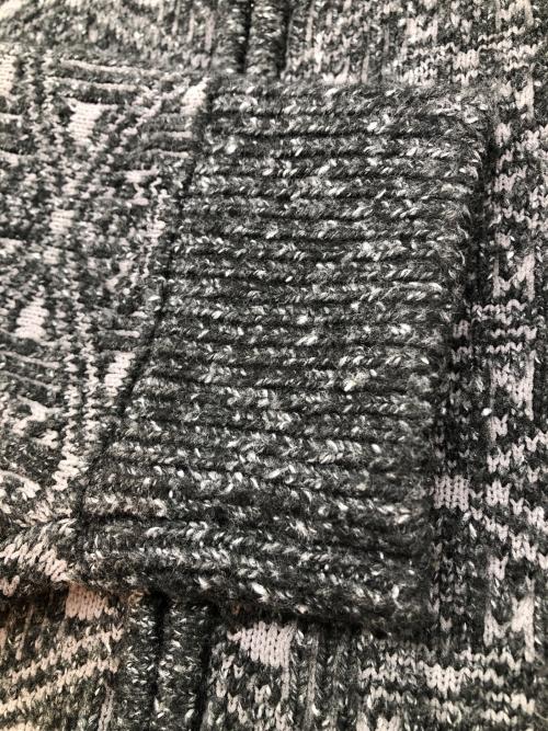 soerte（ソエルテ）soerte (ソエルテ) ジップニット　Oversize jacquard drivers knit グレー サイズ:3の古着・服飾アイテム