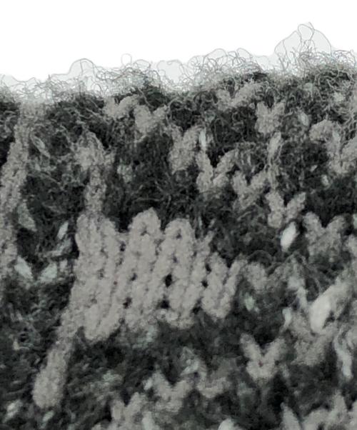 soerte（ソエルテ）soerte (ソエルテ) ジップニット　Oversize jacquard drivers knit グレー サイズ:3の古着・服飾アイテム