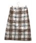 MARGARET HOWELL (マーガレットハウエル) チェックスカート ホワイト×ブラウン サイズ:Ⅱ：12000円