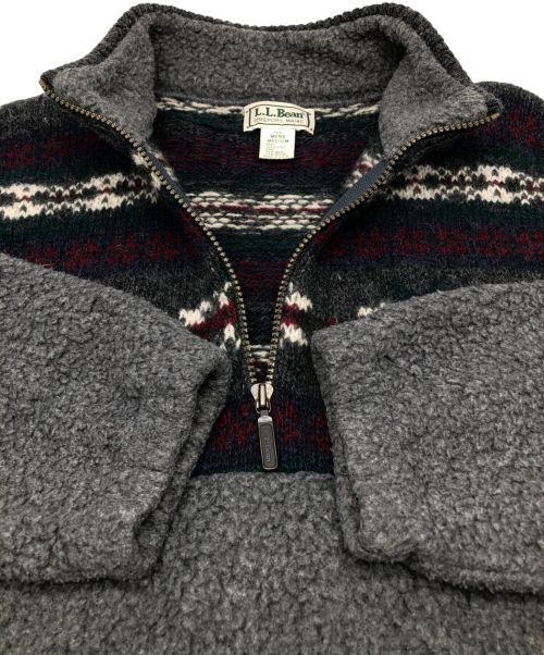 L.L.Bean（エルエルビーン）L.L.Bean (エルエルビーン) 70sハーフジップニット グレー サイズ:MEDIUMの古着・服飾アイテム