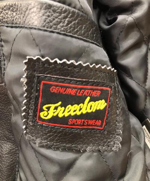 FREEDOM（フリーダム）FREEDOM (フリーダム) レザージャケット ブラック サイズ:Lの古着・服飾アイテム