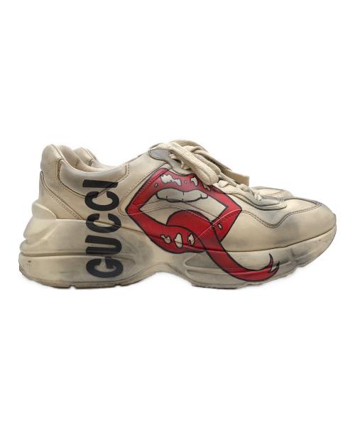 GUCCI（グッチ）GUCCI (グッチ) Ryton Men's Mouse Print Sneakers ホワイト サイズ:8の古着・服飾アイテム