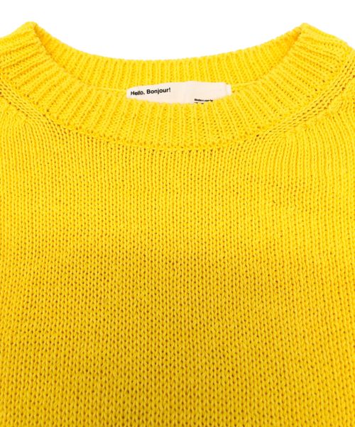 Hello,Bonjour!（ハローボンジュール）Hello,Bonjour! (ハローボンジュール) ニット イエロー サイズ:不明の古着・服飾アイテム