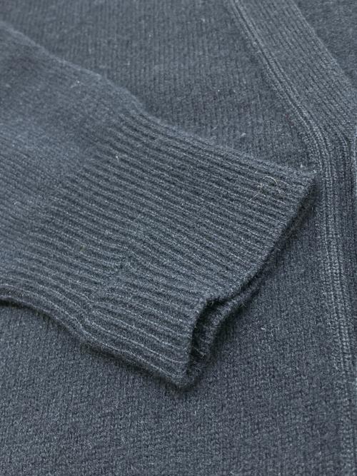 POLO RALPH LAUREN（ポロ・ラルフローレン）POLO RALPH LAUREN (ポロ・ラルフローレン) 80sカーディガン　ラムズウール　古着 ネイビー サイズ:170の古着・服飾アイテム