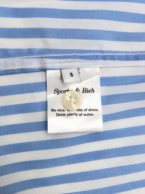 Sporty & Rich（スポーティーアンドリッチ）Sporty & Rich (スポーティーアンドリッチ) ストライプシャツ ブルー×ホワイト サイズ:S 未使用品の古着・服飾アイテム
