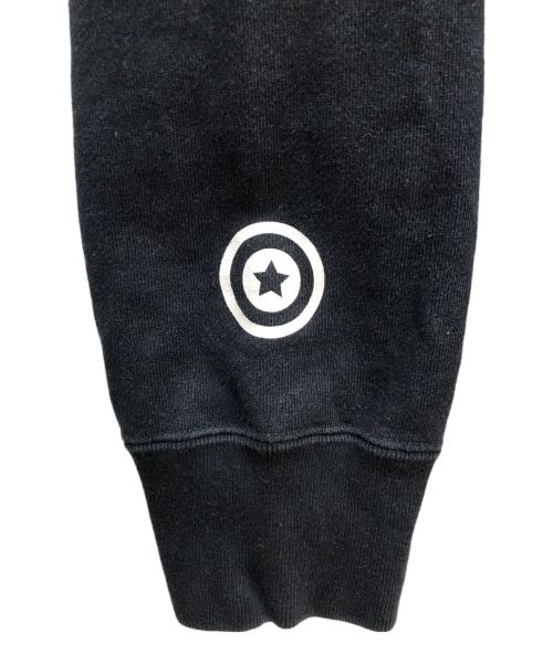 A BATHING APE（ア ベイシング エイプ）A BATHING APE (アベイシングエイプ) SHARK CREWNECK スウェット ブラック サイズ:Lの古着・服飾アイテム