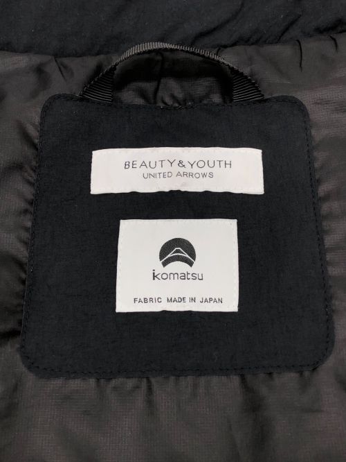 BEAUTY&YOUTH UNITED ARROWS（ビューティーアンドユースユナイテッドアローズ）BEAUTY&YOUTH UNITED ARROWS (ビューティーアンドユースユナイテッドアローズ) KOMATSU (コマツ) ダウンジャケット ブラック サイズ:Mの古着・服飾アイテム