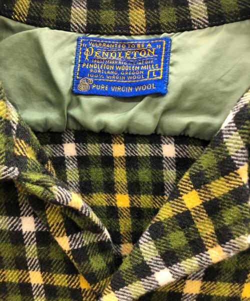 PENDLETON（ペンドルトン）PENDLETON (ペンドルトン) 60sウールネルシャツ グリーン サイズ:Lの古着・服飾アイテム