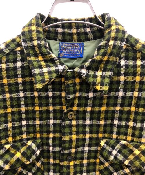 PENDLETON（ペンドルトン）PENDLETON (ペンドルトン) 60sウールネルシャツ グリーン サイズ:Lの古着・服飾アイテム