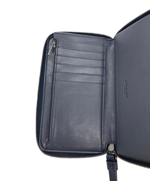COACH（コーチ）COACH (コーチ) ラウンドファスナー財布 ネイビーの古着・服飾アイテム