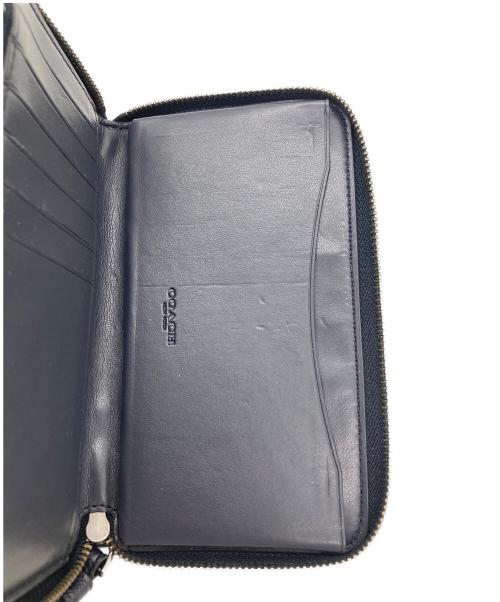 COACH（コーチ）COACH (コーチ) ラウンドファスナー財布 ネイビーの古着・服飾アイテム