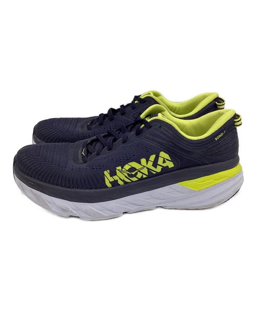HOKAONEONE（ホカオネオネ）HOKAONEONE (ホカオネオネ) BONDI 7 ネイビー×イエロー サイズ:28.5の古着・服飾アイテム