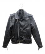 FREEDOMフリーダム）の古着「ダブルライダースジャケット」｜ブラック