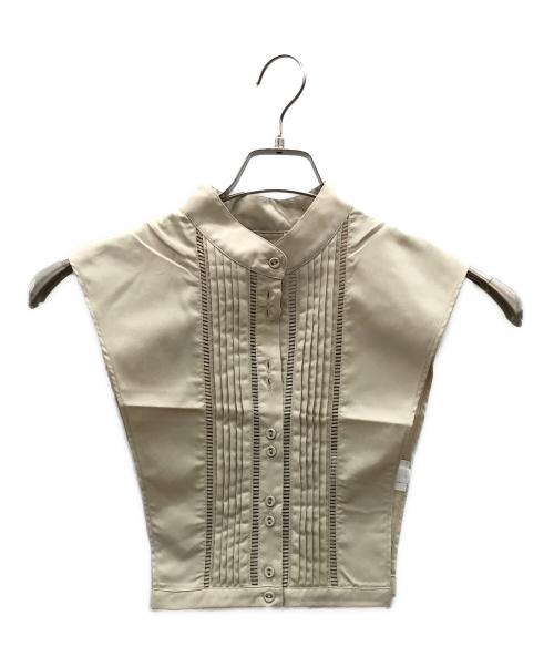 Ameri（アメリ）AMERI (アメリ) ノースリーブニット　COLLAR SET MESH TOP アイボリー サイズ:F 未使用品の古着・服飾アイテム