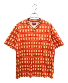 SUPREME（シュプリーム）の古着「ゲームシャツ 20SS Grid Soccer Jersey」｜オレンジ