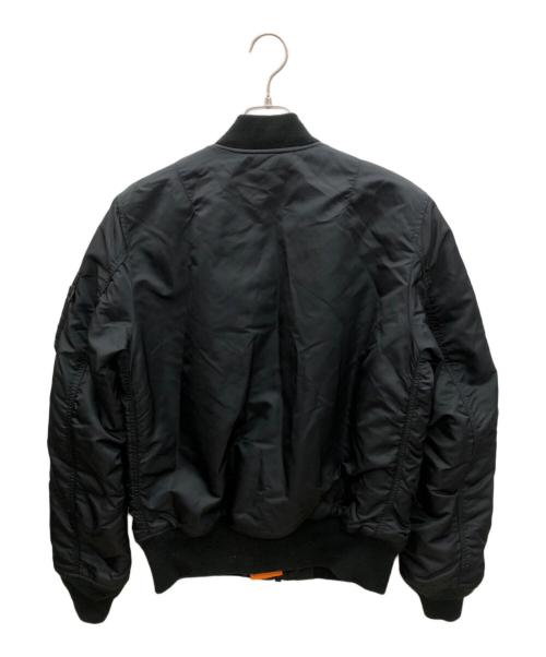 ALPHA（アルファ）ALPHA (アルファ) MA-1ジャケット ブラック×オレンジ サイズ:Lの古着・服飾アイテム