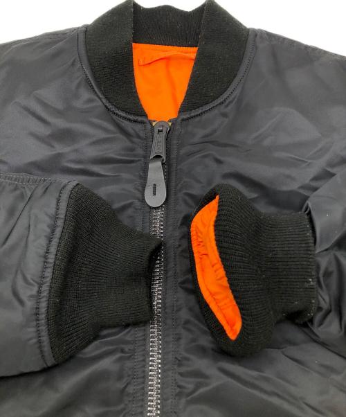 ALPHA（アルファ）ALPHA (アルファ) MA-1ジャケット ブラック×オレンジ サイズ:Lの古着・服飾アイテム