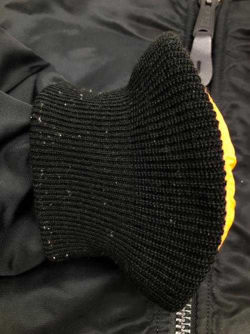 ALPHA（アルファ）ALPHA (アルファ) MA-1ジャケット ブラック×オレンジ サイズ:Lの古着・服飾アイテム