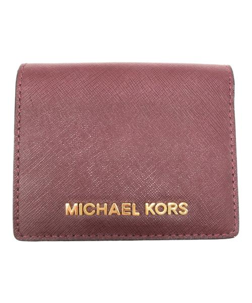 MICHAEL KORS（マイケルコース）MICHAEL KORS (マイケルコース) カードケース ワインレッドの古着・服飾アイテム