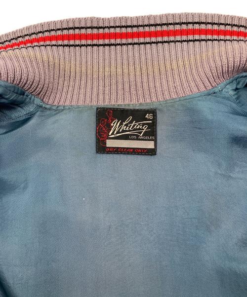 Whiting&Davis（ホワイティング＆デイヴィス）Whiting&Davis (ホワイティング＆デイヴィス) 60sスタジャン　古着 レッド×ベージュ サイズ:46の古着・服飾アイテム
