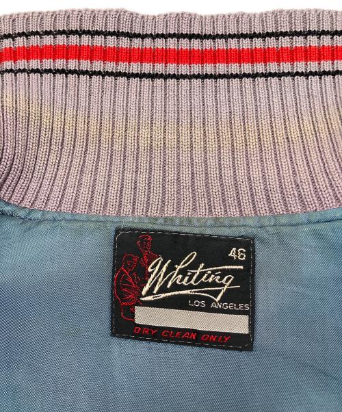 Whiting&Davis（ホワイティング＆デイヴィス）Whiting&Davis (ホワイティング＆デイヴィス) 60sスタジャン　古着 レッド×ベージュ サイズ:46の古着・服飾アイテム