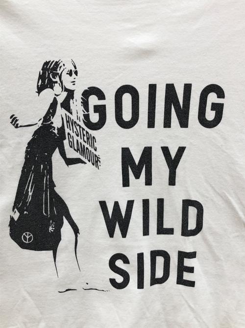 WILDSIDE YOHJI YAMAMOTO×HYSTERIC GLAMOUR（ワイルドサイド ヨウジヤマモト×ヒステリックグラマー）WILDSIDE YOHJI YAMAMOTO×HYSTERIC GLAMOUR (ワイルドサイド ヨウジヤマモト×ヒステリックグラマー) 半袖カットソー ホワイト サイズ:4の古着・服飾アイテム