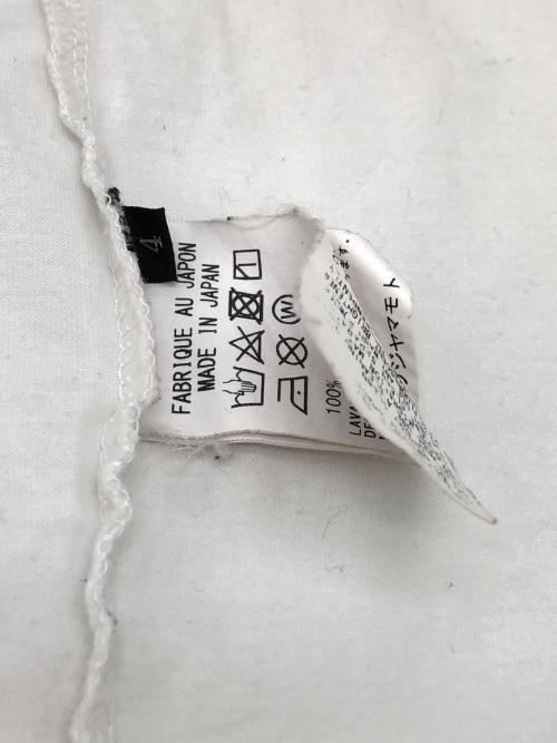 WILDSIDE YOHJI YAMAMOTO×HYSTERIC GLAMOUR（ワイルドサイド ヨウジヤマモト×ヒステリックグラマー）WILDSIDE YOHJI YAMAMOTO×HYSTERIC GLAMOUR (ワイルドサイド ヨウジヤマモト×ヒステリックグラマー) 半袖カットソー ホワイト サイズ:4の古着・服飾アイテム