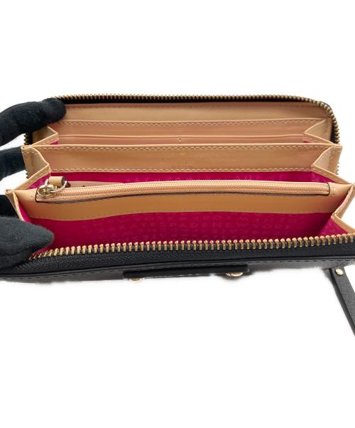 Kate Spade（ケイトスペード）Kate Spade (ケイトスペード) ラウンドファスナー長財布 ブラックの古着・服飾アイテム