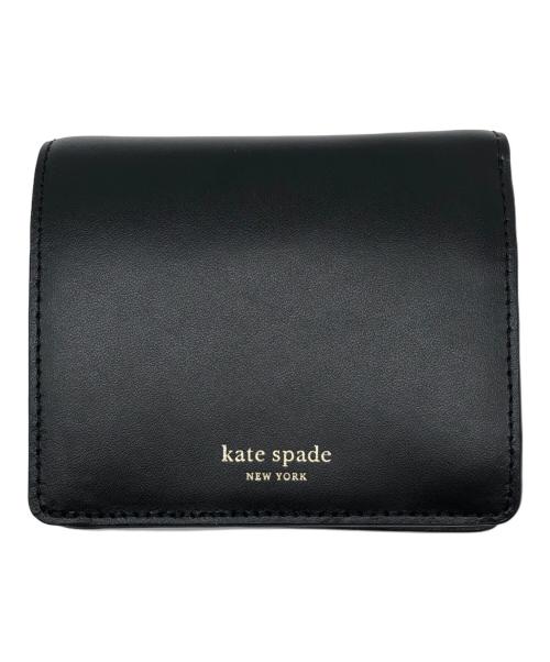 Kate Spade（ケイトスペード）Kate Spade (ケイトスペード) 2つ折り財布 ブラック×ピンクの古着・服飾アイテム