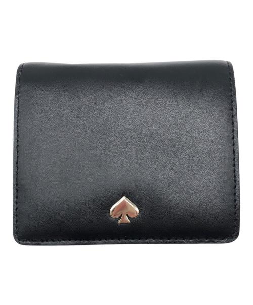 Kate Spade（ケイトスペード）Kate Spade (ケイトスペード) 2つ折り財布 ブラック×ピンクの古着・服飾アイテム