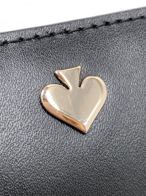 Kate Spade（ケイトスペード）Kate Spade (ケイトスペード) 2つ折り財布 ブラック×ピンクの古着・服飾アイテム
