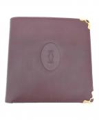 Cartierカルティエ）の古着「2つ折り財布　マストライン」｜ワインレッド