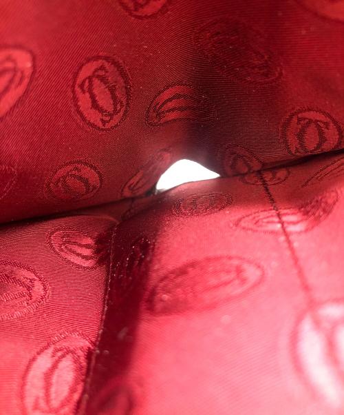 Cartier（カルティエ）Cartier (カルティエ) 2つ折り財布　マストライン ワインレッドの古着・服飾アイテム