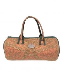 ETRO（エトロ）の古着「ミニボストンバッグ」｜ブラウン×グリーン