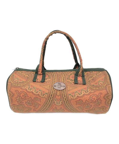 ETRO（エトロ）ETRO (エトロ) ミニボストンバッグ ブラウン×グリーンの古着・服飾アイテム