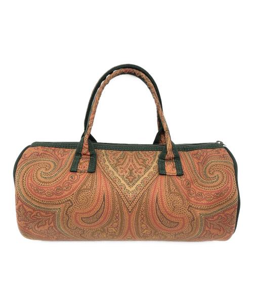 ETRO（エトロ）ETRO (エトロ) ミニボストンバッグ ブラウン×グリーンの古着・服飾アイテム