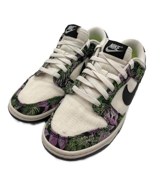 NIKE（ナイキ）NIKE (ナイキ) ローカットスニーカー アイボリー×グリーン サイズ:26の古着・服飾アイテム