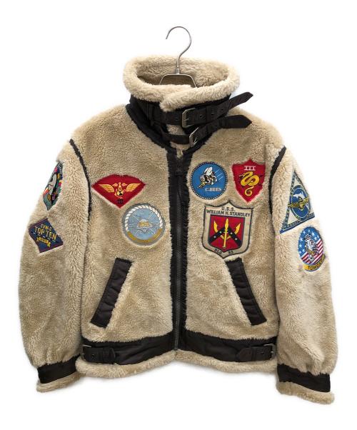 AVIREX（アヴィレックス）AVIREX (アヴィレックス) ボアジャケット　RETRO BOA B-3 TOPGUN ベージュ サイズ:Mの古着・服飾アイテム