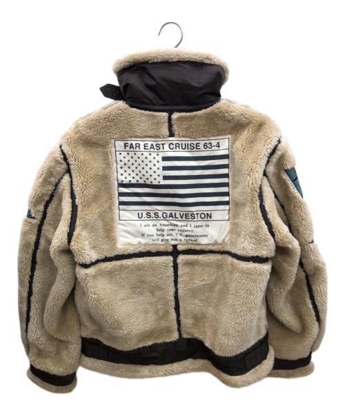 AVIREX（アヴィレックス）AVIREX (アヴィレックス) ボアジャケット　RETRO BOA B-3 TOPGUN ベージュ サイズ:Mの古着・服飾アイテム