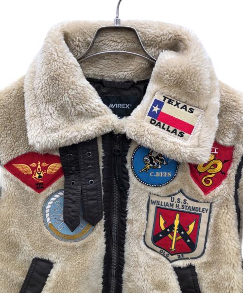 AVIREX（アヴィレックス）AVIREX (アヴィレックス) ボアジャケット　RETRO BOA B-3 TOPGUN ベージュ サイズ:Mの古着・服飾アイテム